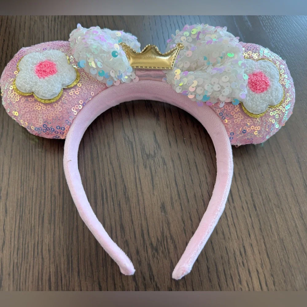 BRAND NEW Pink and Gold Sequin Kids Mickey Mouse Headband